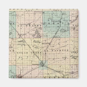 Imã Mapa do Condado de Walworth, Estado de Wisconsin