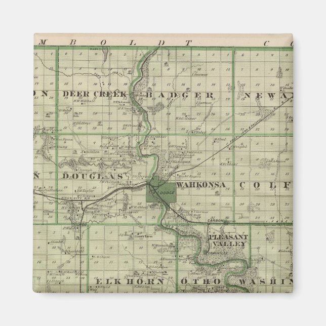 Imã Mapa do Condado de Webster, Estado de Iowa (Frente)