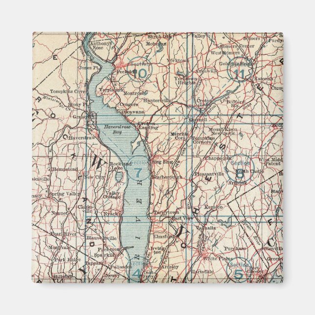 Imã Mapa do Condado de Westchester, Nova Iorque (Frente)