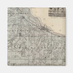 Imã Mapa do Condado de Winona, Minnesota