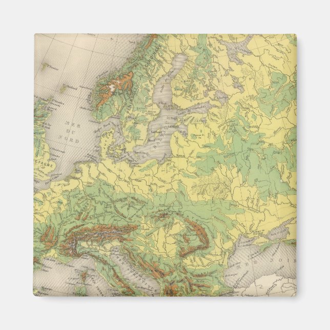 Imã Mapa do contorno da Europa (Frente)