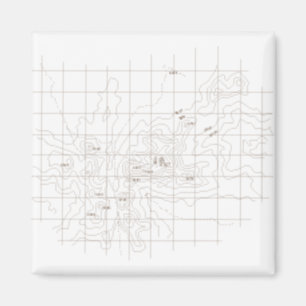 Imã Mapa do contorno da montanha - Toubkal