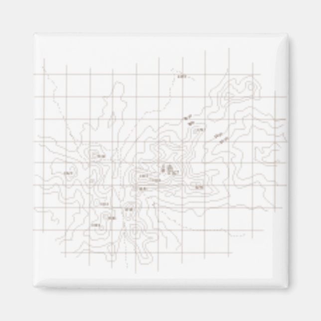 Imã Mapa do contorno da montanha - Toubkal (Frente)