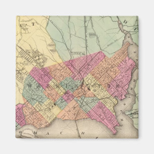 Imã Mapa do Distrito de Columbia, Washington