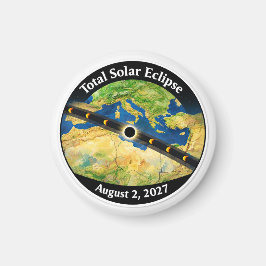Imã Mapa do Eclipse Solar Total de 2027