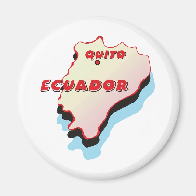 Imã Mapa do Equador (Frente)