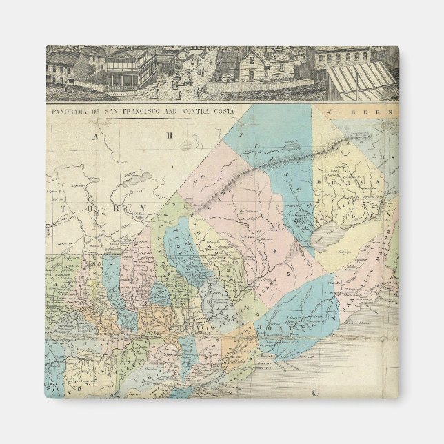 Imã Mapa Do Estado Da Califórnia (Frente)