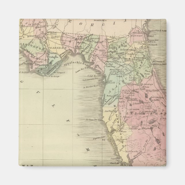 Imã Mapa do Estado da Flórida (Frente)