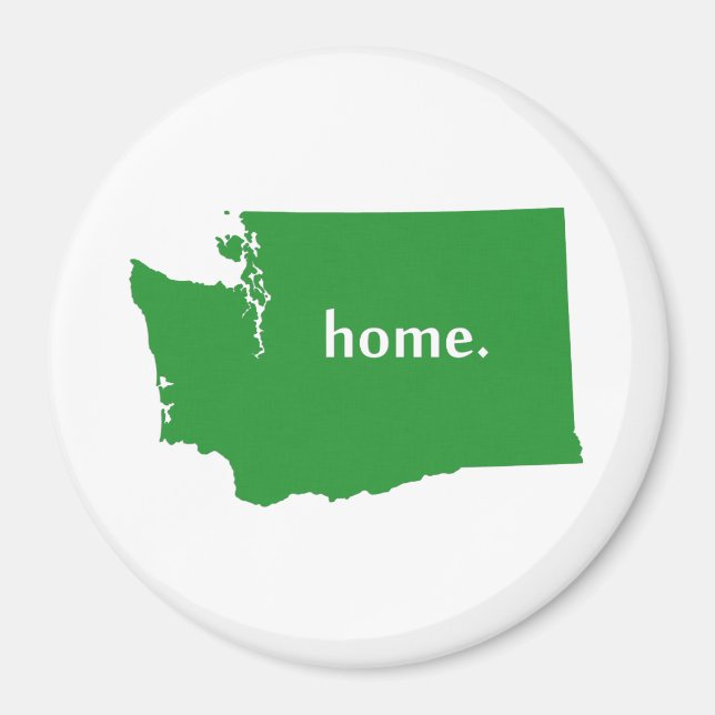 Imã Mapa do estado da silhueta em Washington (Frente)