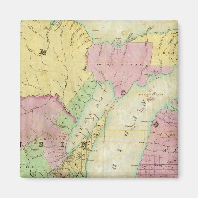 Imã Mapa do Estado de Michigan (Frente)