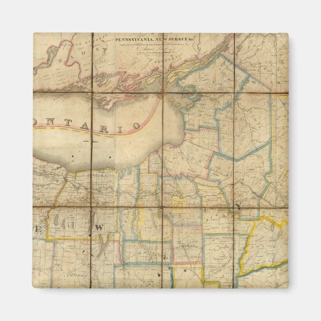 Imã Mapa do Estado de Nova Iorque (Frente)