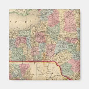 Imã Mapa do Estado de Nova Iorque por Mitchell