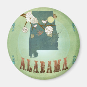 Imã Mapa do Estado do Alabama - Verde