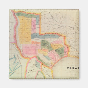 Imã Mapa do estado do Texas   1835