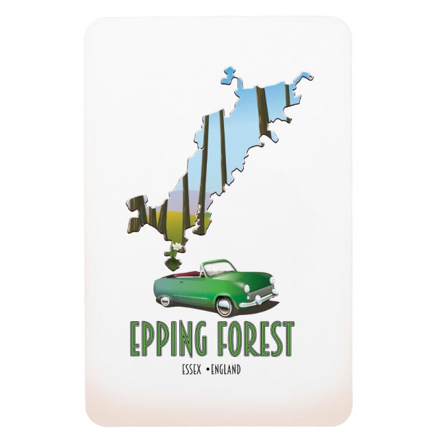 Ímã Mapa do Forest Essex England (Vertical)