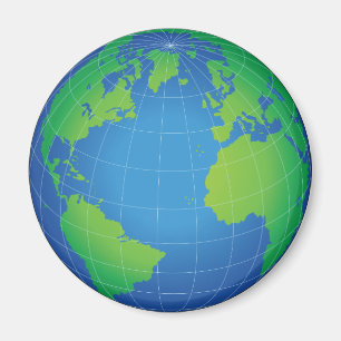 Imã Mapa do globo do mundo