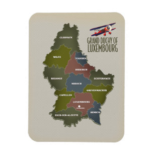 Ímã Mapa do grão-ducado do Luxemburgo