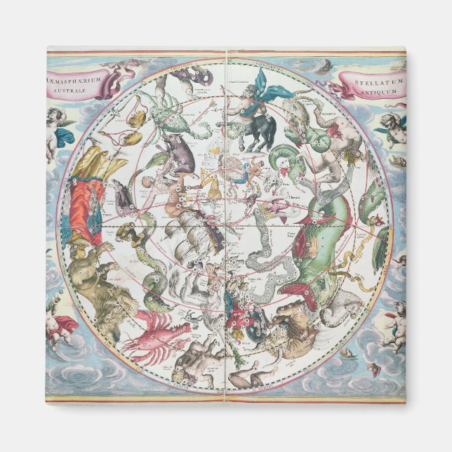 Imã Mapa do Hemisfério Sul 2 (Frente)