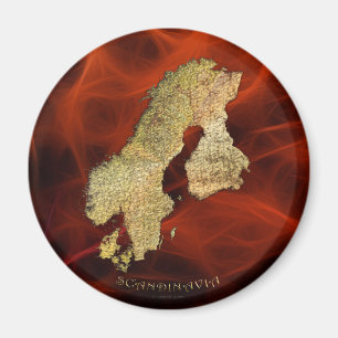 Imã MAPA do ímã de ESCANDINÁVIA