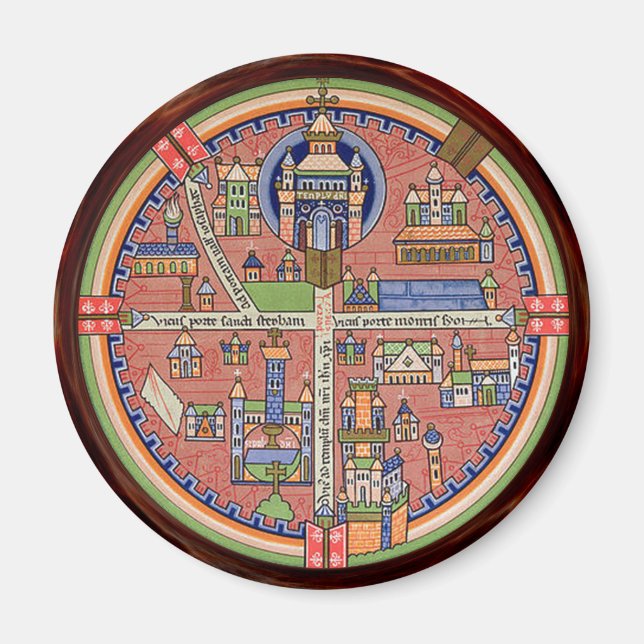 Imã Mapa do ímã de Jerusalém (Frente)