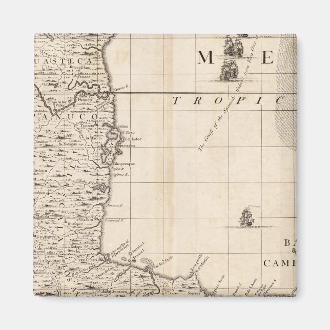 Imã Mapa do Império Britânico na América 13 (Frente)