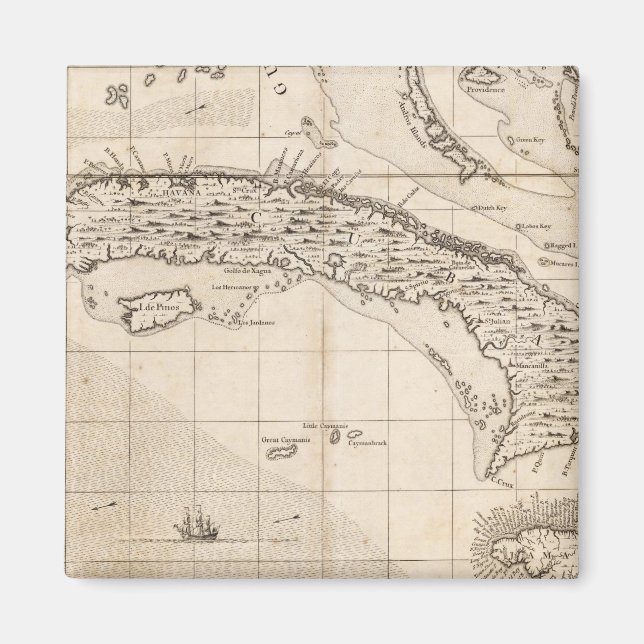 Imã Mapa do Império Britânico na América 14 (Frente)