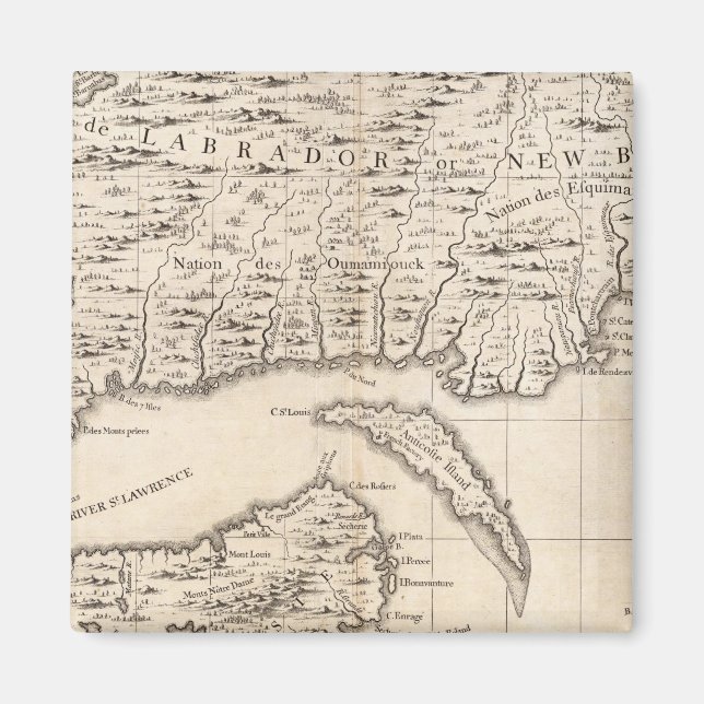 Imã Mapa do Império Britânico na América 3 (Frente)