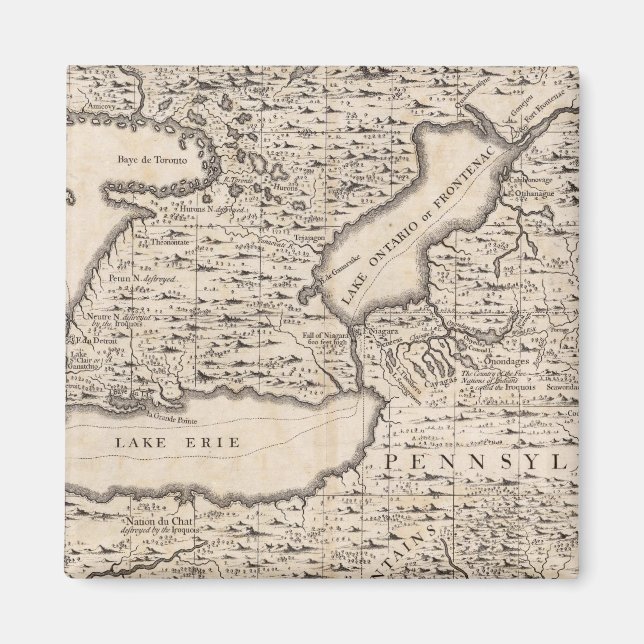 Imã Mapa do Império Britânico na América 6 (Frente)