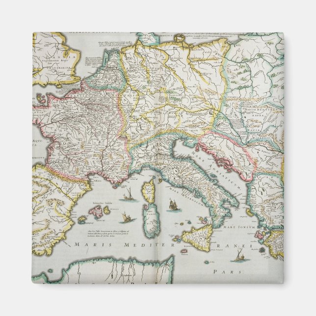 Imã Mapa do Império de Carlos Magno (Frente)