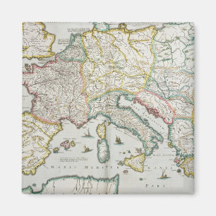 Imã Mapa do império de Charlemagne