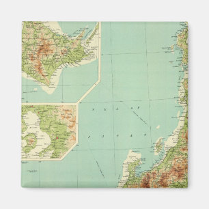 Imã Mapa do Japão com rotas de navegação