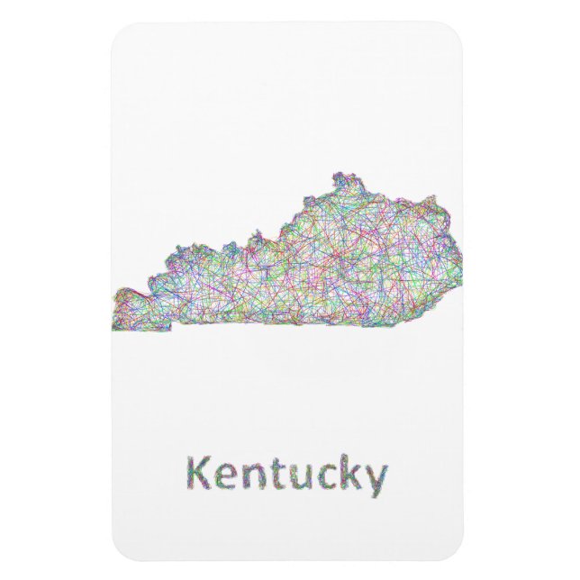 Ímã mapa do Kentucky (Vertical)
