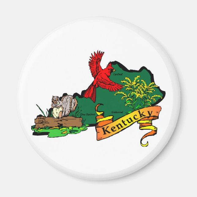Imã Mapa do Kentucky 2 (Frente)