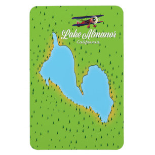 Ímã Mapa do Lago Almanor Califórnia EUA