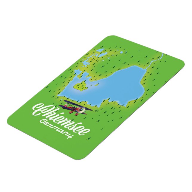 Ímã mapa do lago Chiemsee Alemanha (Left Side)