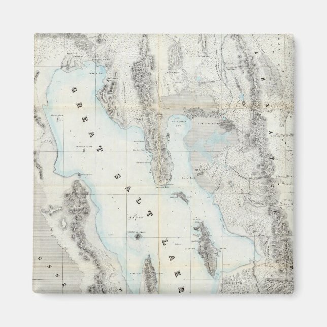 Imã Mapa do lago de sal do Excelente (Frente)