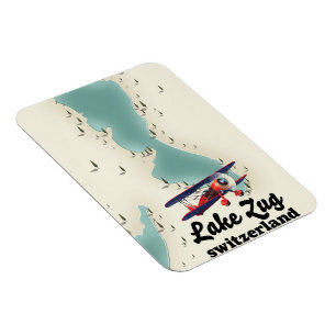 Ímã Mapa do lago de Staz Suíça Magnet