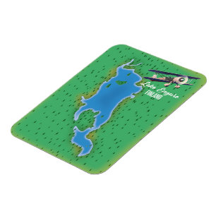 Ímã Mapa do Lago Engure Finlândia