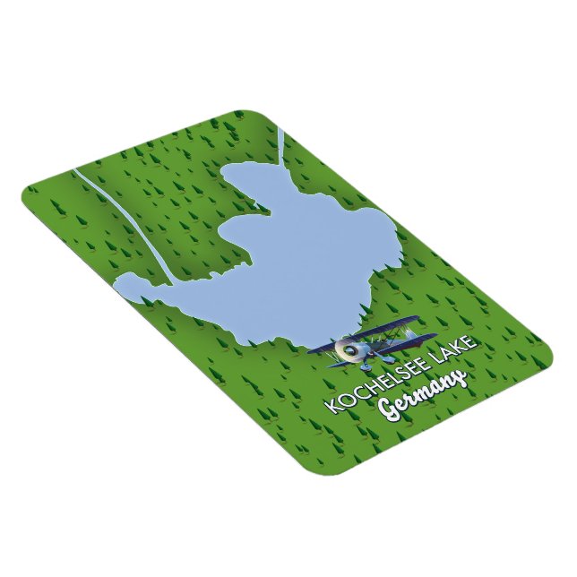 Ímã mapa do lago Kochelsee, Alemanha (Lado Direito)