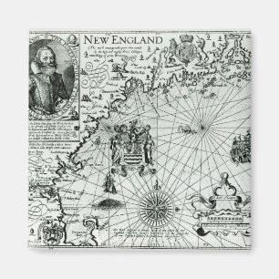 Imã Mapa do litoral de Nova Inglaterra