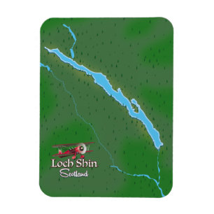 Ímã Mapa do Loch Shin Scotland