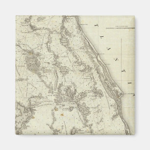 Imã Mapa Do Lugar Da Guerra Na Flórida