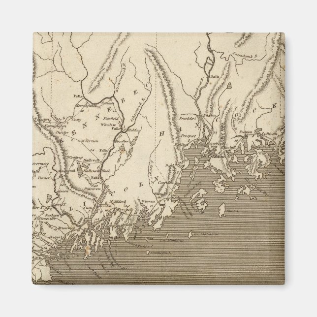 Imã Mapa do Maine por Arrowsmith (Frente)