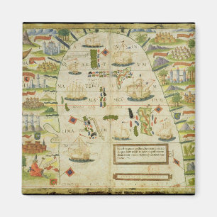 Imã Mapa do mar de China, fac-símile 'de atlas de