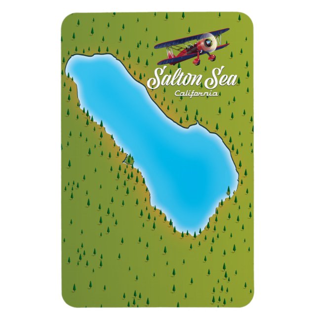 Ímã Mapa do Mar de Salton Califórnia EUA (Vertical)