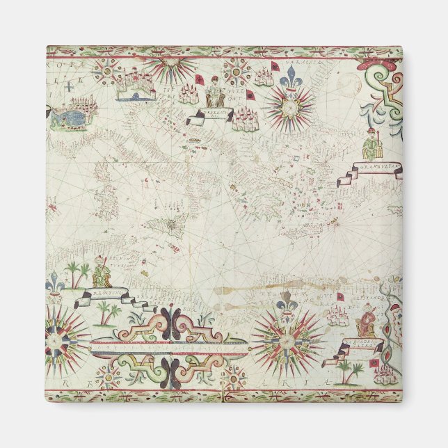 Imã Mapa do Mediterrâneo, 1625 (Frente)