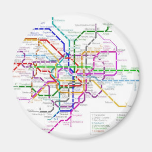 Imã Mapa do metro de Tokyo