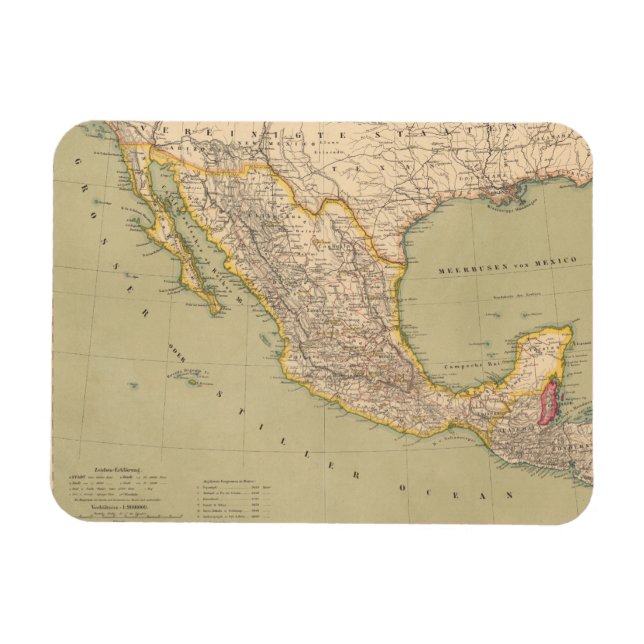 Ímã Mapa do México (Horizontal)
