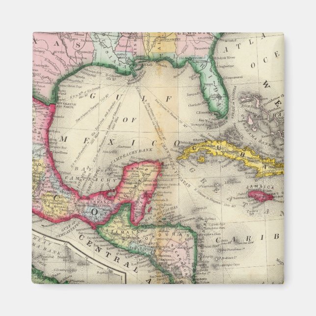 Imã Mapa Do México, América Central (Frente)