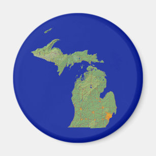 Imã Mapa do Michigan Magnet